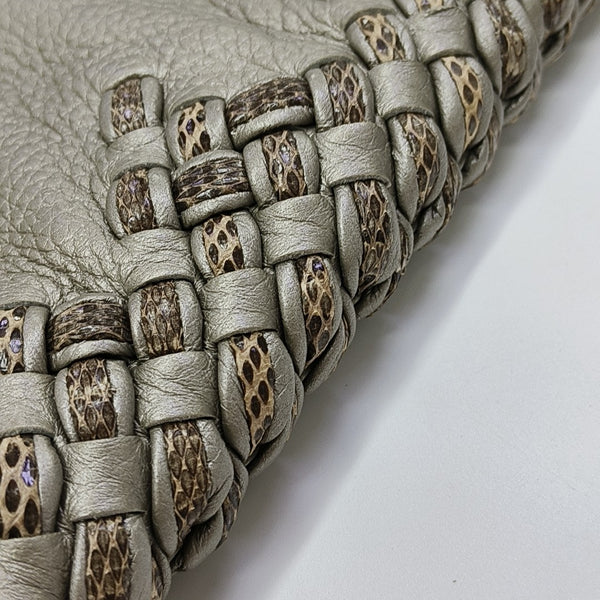 Calfskin Clutch Silver