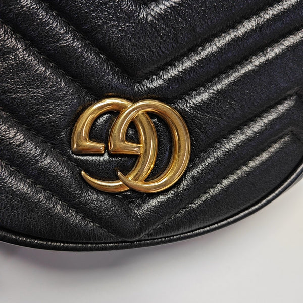 GG Marmont Mini Quilted Calfskin Black