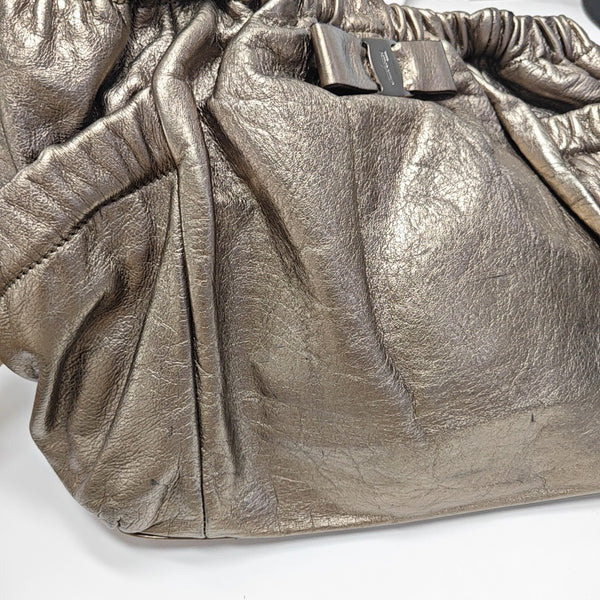 Calfskin Top Handle Bag Beige