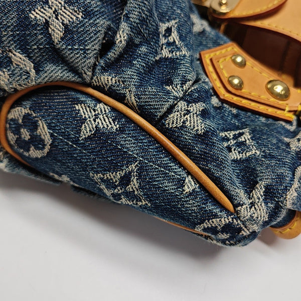 PLEATY Monogram Denim Blue