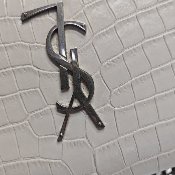SUNSET Medium Calfskin White