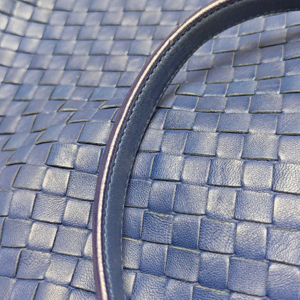 Lambskin Top Handle Bag Blue