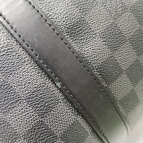 KEEPALL 45 Damier Graphite Coated Canvas Gray