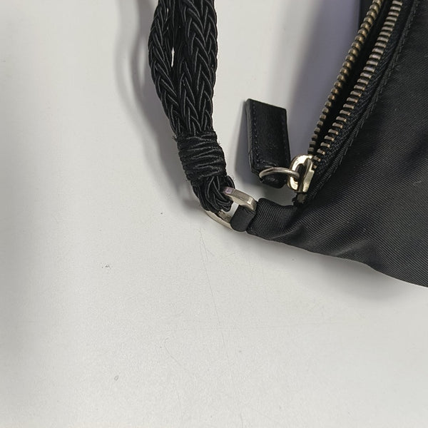Nylon Top Handle Bag Black