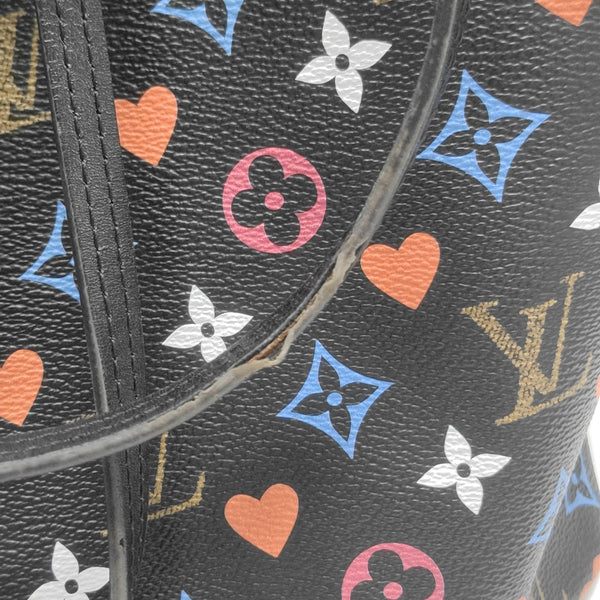 NEVERFULL MM Monogram Coated Canvas Black