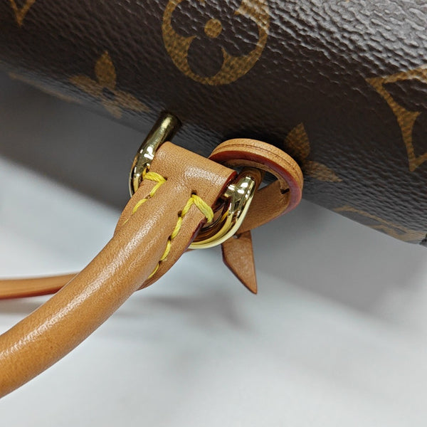 CLUNY PM Monogram Coated Canvas Brown