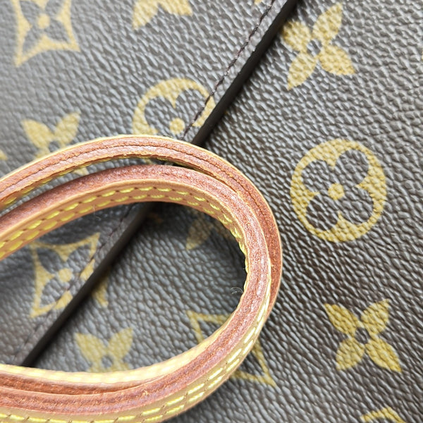 NEVERFULL MM Monogram Coated Canvas Brown