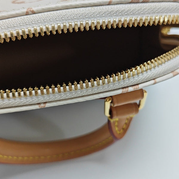 ALMA Super Mini Monogram Coated Canvas Beige