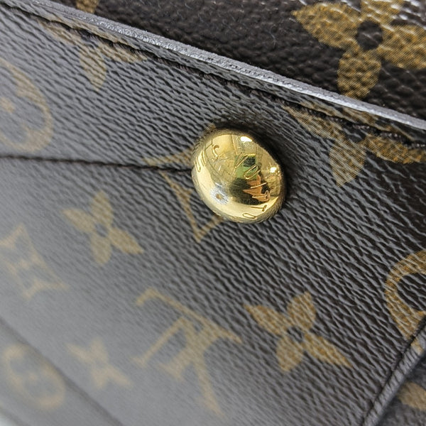 MONTAIGNE GM Monogram Coated Canvas Brown