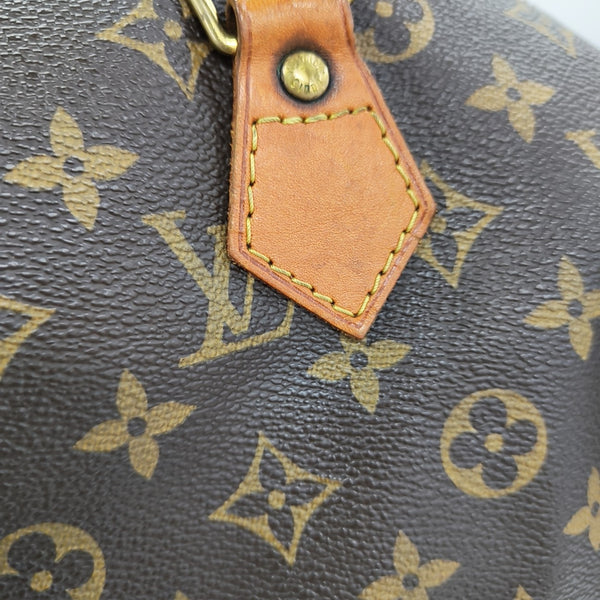 SPEEDY 30 Monogram Coated Canvas Brown