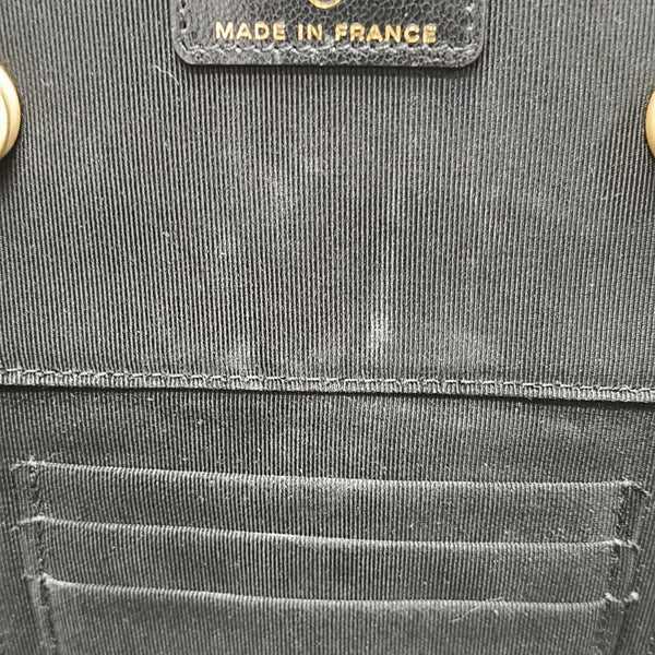 Quilted Lambskin Shoulder Bag Black
