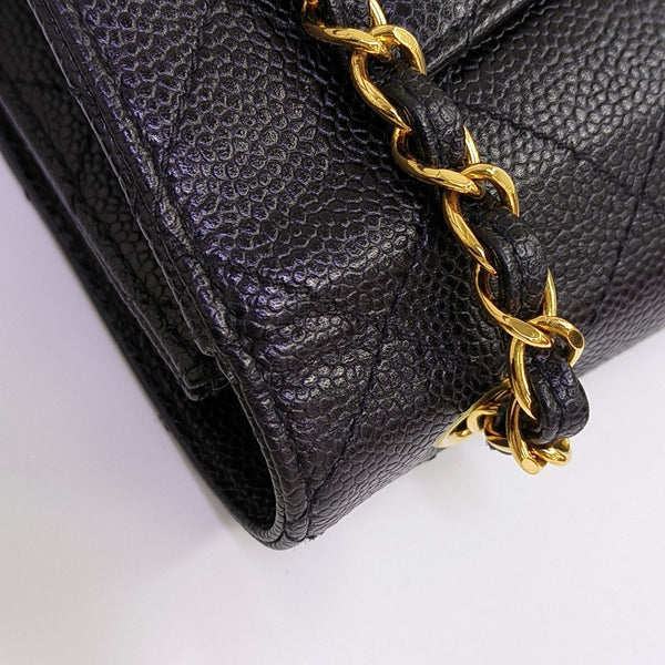 CLASSIC FLAP Jumbo Quilted Grained Calfskin Black