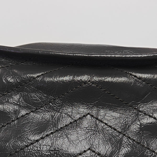 NIKI Small Chevron Calfskin Gray