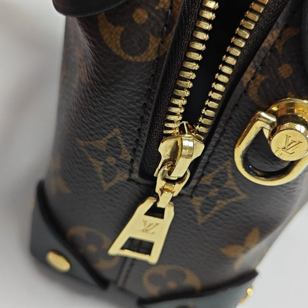PETITE MALLE Monogram Coated Canvas Brown