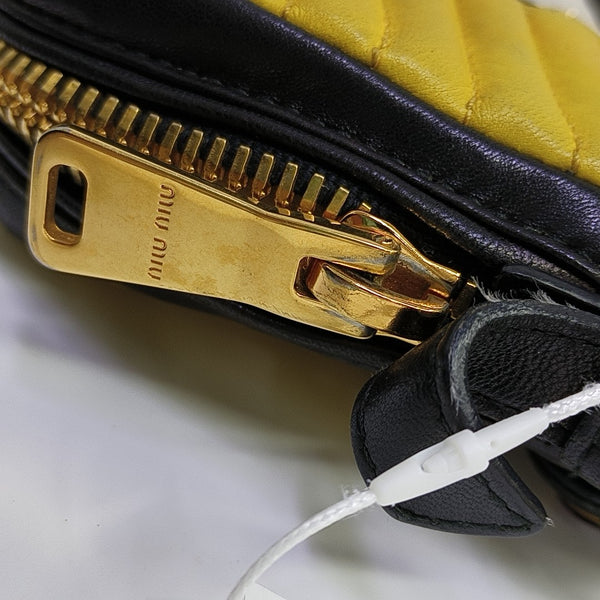 Quilted Lambskin Shoulder Bag Yellow