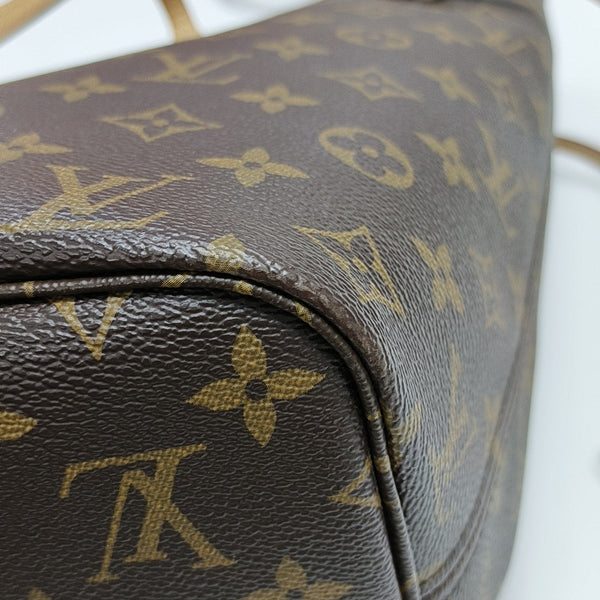 NEVERFULL MM Monogram Coated Canvas Brown