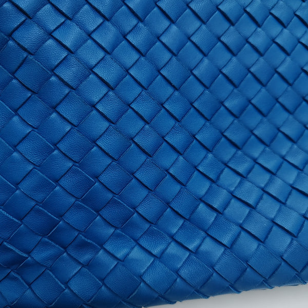 Lambskin Top Handle Bag Blue