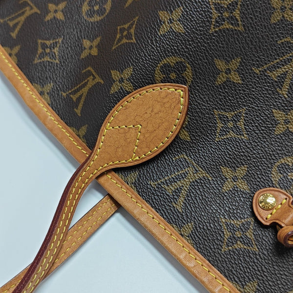 NEVERFULL MM Monogram Coated Canvas Brown