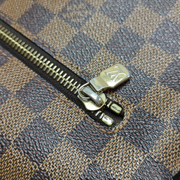 BROOKLYN MM Damier Ebene Coated Canvas Brown
