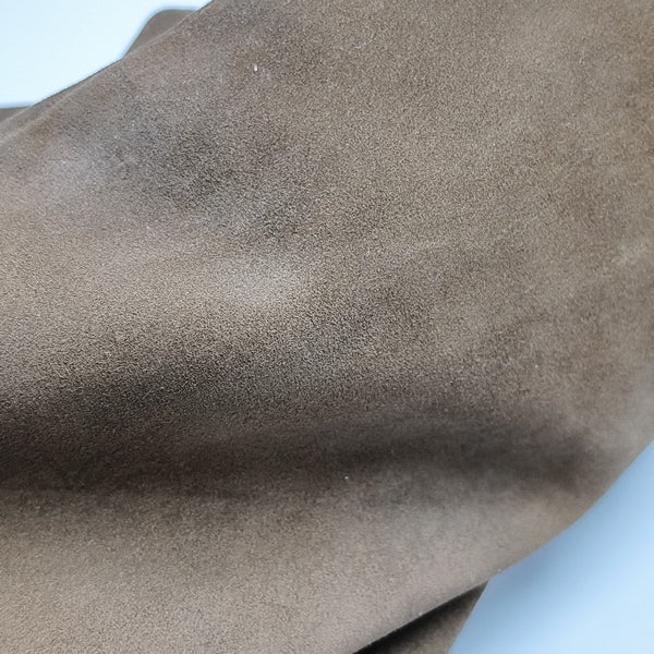Suede Top Handle Bag Brown
