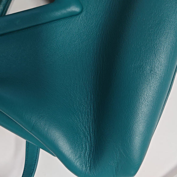 Point Quilted Calfskin Blue