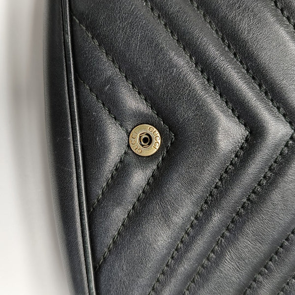 GG Marmont Mini Quilted Calfskin Black