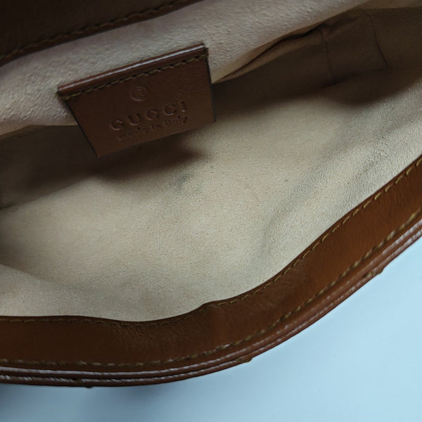 GG Marmont Mini Quilted Calfskin Brown
