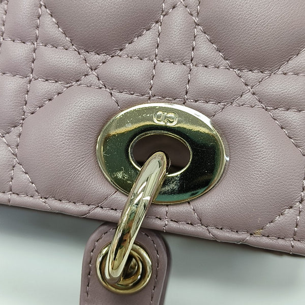 Lady Dior Medium Cannage Lambskin Pink