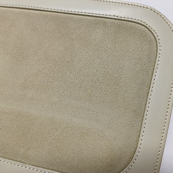 Suede Top Handle Bag Beige