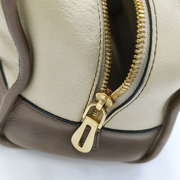 Authenticated pre-owned Amazona Calfskin Beige - Top Handle Bag at Looply