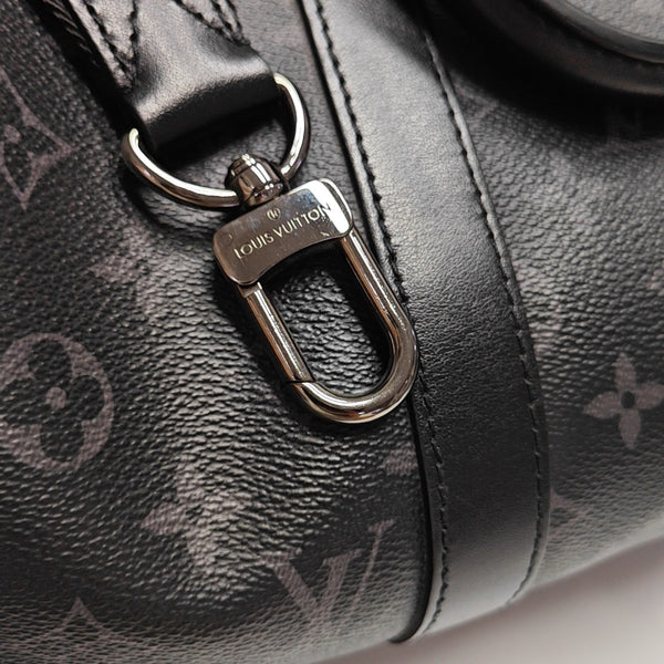 KEEPALL 35 Monogram Coated Canvas Black