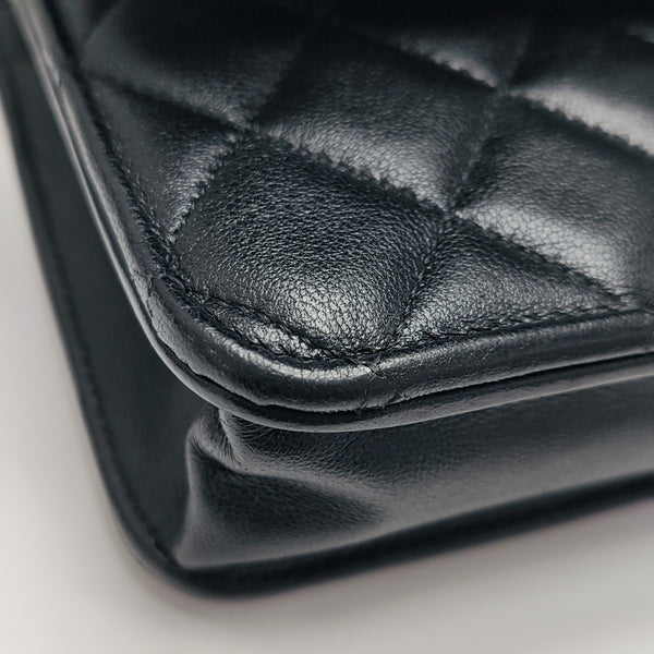 WOC Quilted Lambskin Black