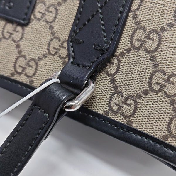 Monogram Coated Canvas Tote Bag Small Brown