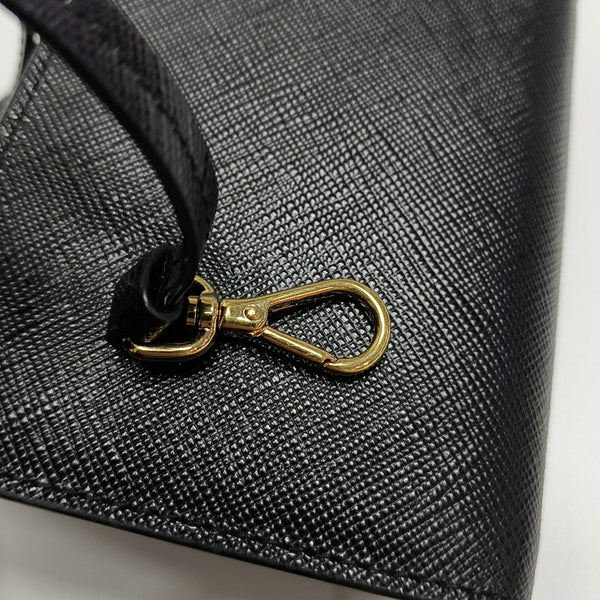 Fold Wallet Saffiano Calfskin Black