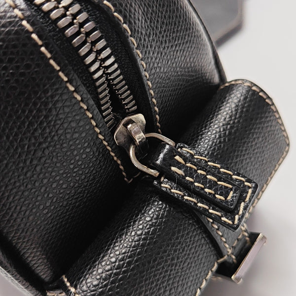 Calfskin Top Handle Bag Black