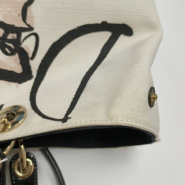 Lady Dior Large Canvas White