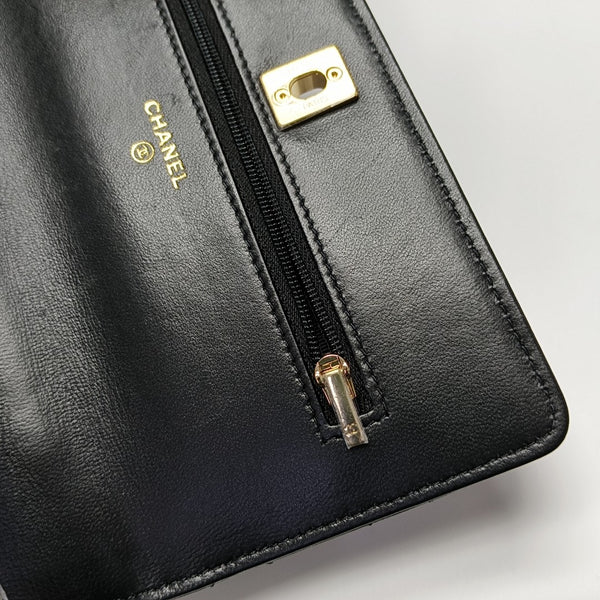WOC Quilted Lambskin Black