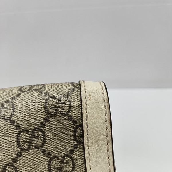 Padlock Medium Monogram Coated Canvas Beige