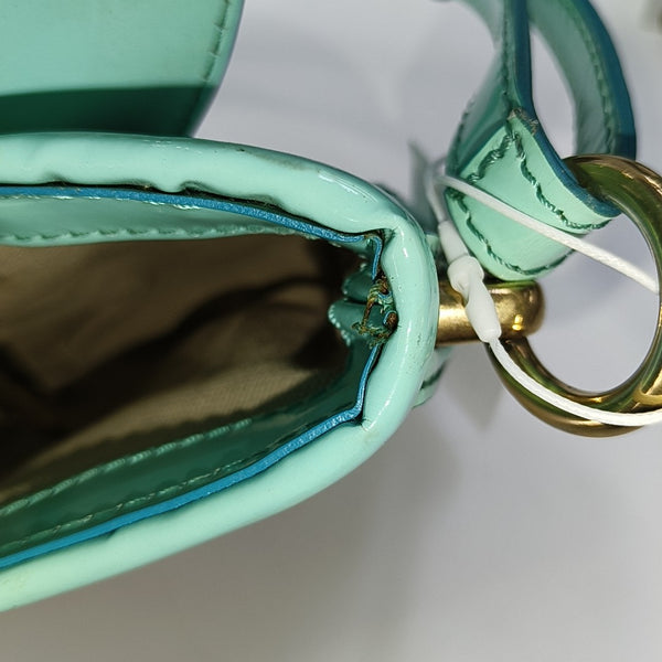 Henley Quilted Calfskin Blue