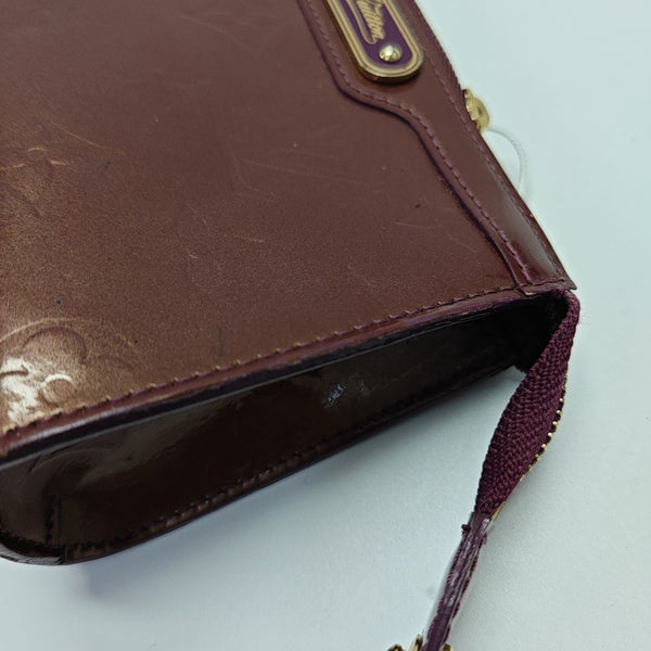 Monogram Patent Leather Clutch Red