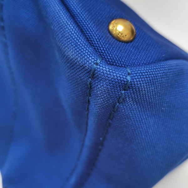 Denim Quilted Canvas Blue