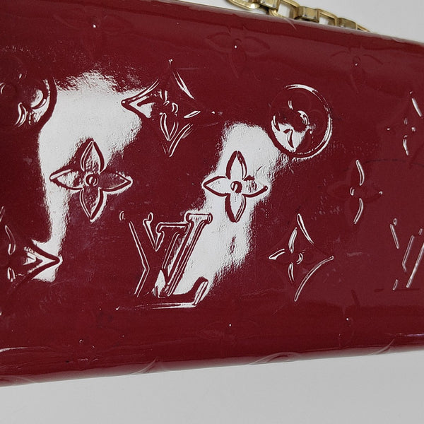 SARAH Monogram Patent Leather Red