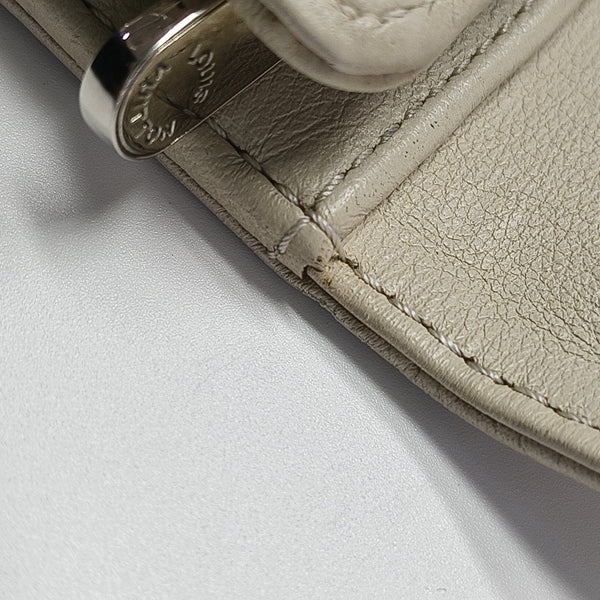 AMELIA Monogram Calfskin Beige Wallet