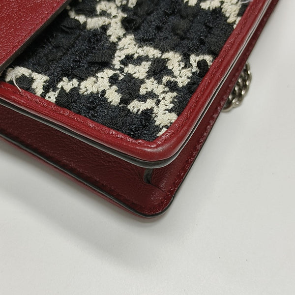 Dionysus Super Mini Monogram Wool Black