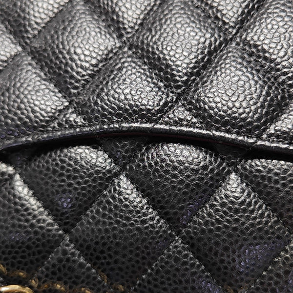 CLASSIC FLAP Small Quilted Grained Calfskin Black