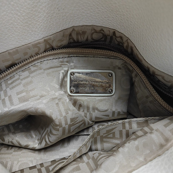 Calfskin Top Handle Bag White