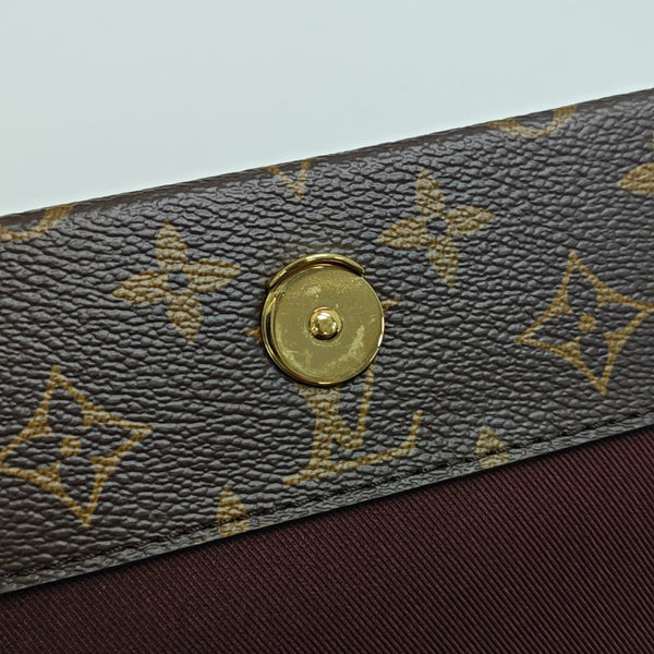 CLUNY MM Monogram Coated Canvas Brown