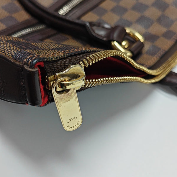 SALEYA Damier Ebene Coated Canvas Brown