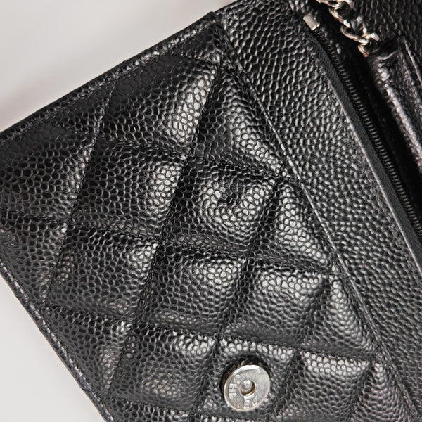 WOC Quilted Grained Calfskin Black