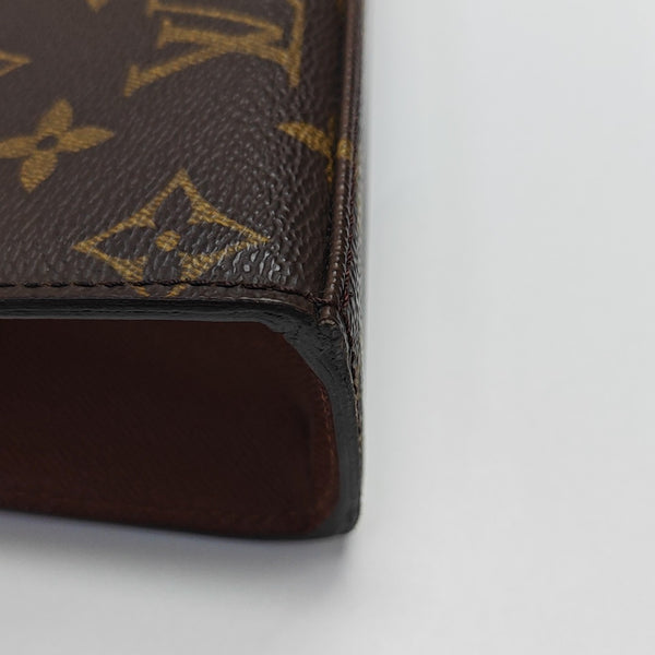 Coated Canvas Top Handle Bag Brown
